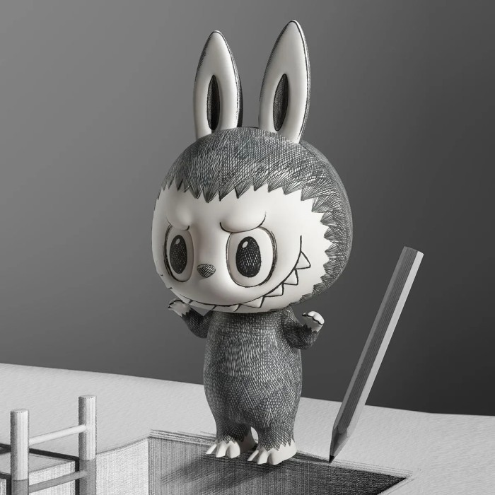 

POPMART LABUBU SKETCH 400% (original)