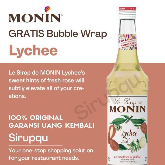 

Monin Lychee Syrup 700 Ml 70 Cl Original Dan Terpercaya