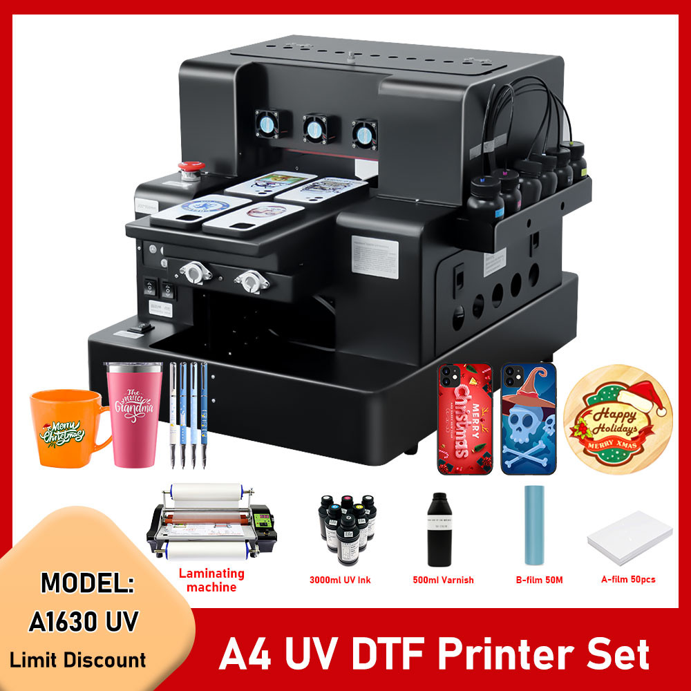 VANE UV Printer A4 Size Epson L805 Phone Case UV Flatbed Printer with Varnish UV DTF Printer Sticker