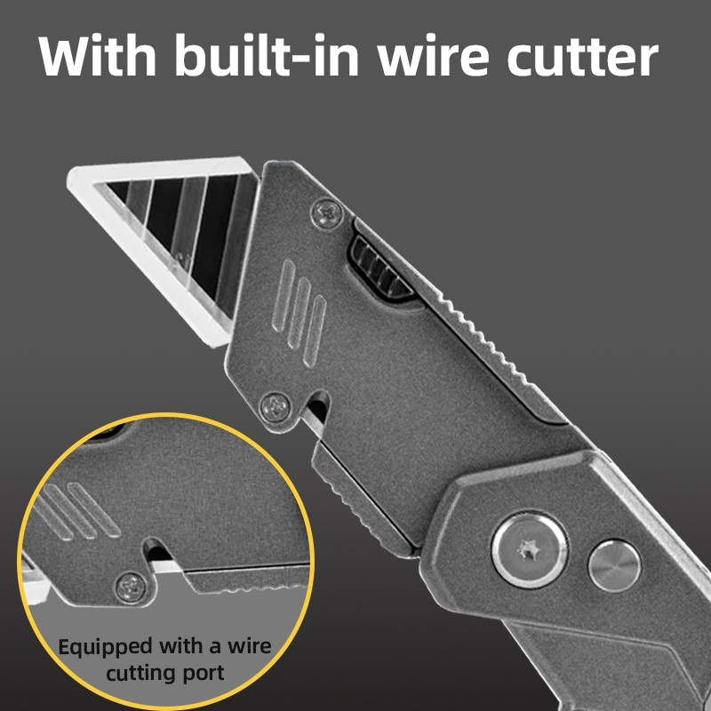 Deli T-Type Cutter / Pisau Kayu Lipat Material Sk2 Isi Mata Pisau 5 Pcs Edl006Z