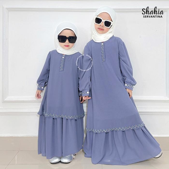 Shahia Servantina - Anya Dress Gamis Anak Perempuan Couple Mom & Kids