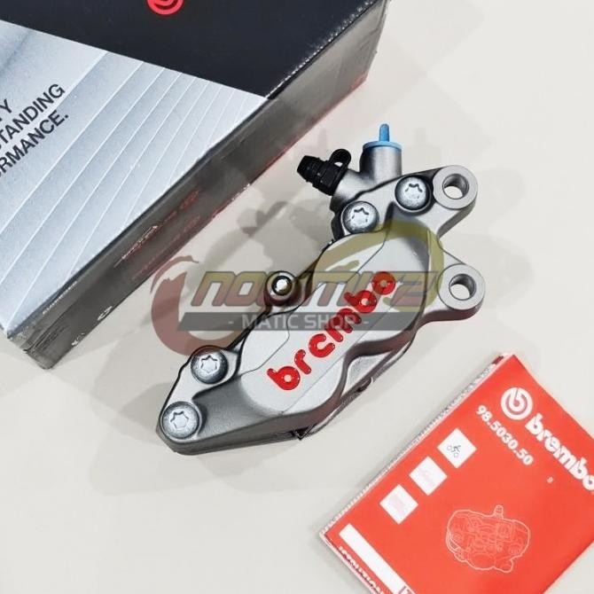 Kaliper Caliper ORI Brembo 4 Piston 1 Pin Grey NMAX XMAX Aerox 155