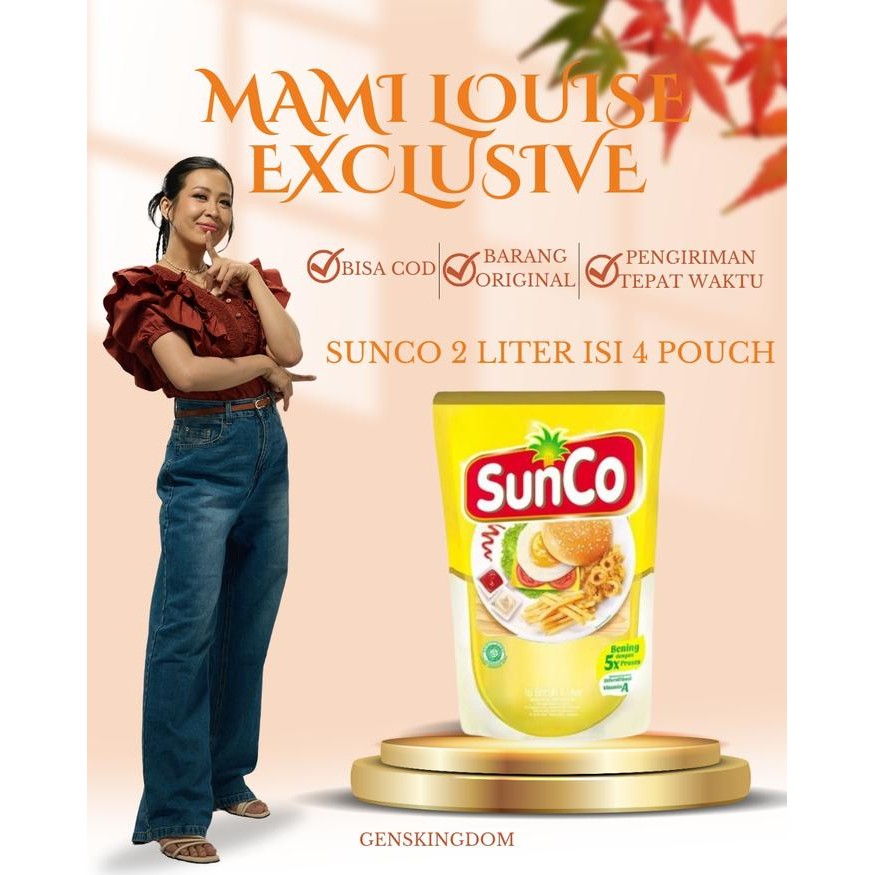 

[GENSKINGDOM X MAMI LOUSIE EXCLUSIVE] MINYAK SUNCO ISI 4 POUCH MINYAK KELAPA SAWIT PREMIUM
