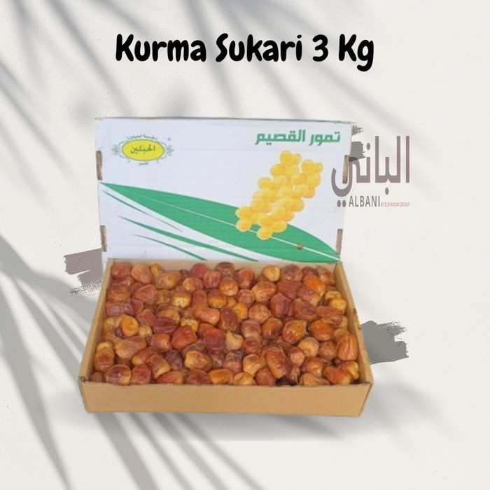 

Kurma Sukari 3 Kg Al - Qassim / Sukari Almadinah / Sukari NR