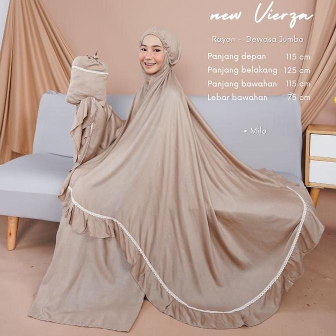 Terjangkau Mukena Vierza Mukena Polos Jumbo Cantik Max Bb 90Kg Mukena Remaja