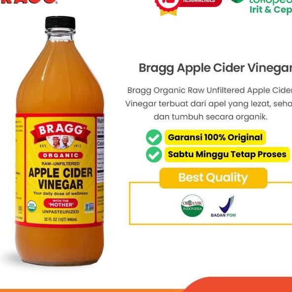 

Bragg Cider Vinegar With Mother Cua Ari Apel Organi 946Ml