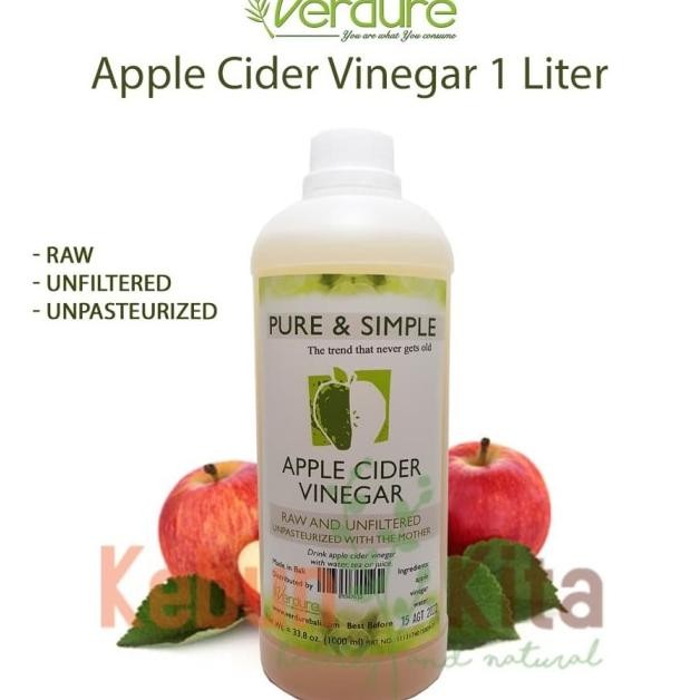 

Verdure Cider Vinegar 1 Liter With The Mother Cua Apel