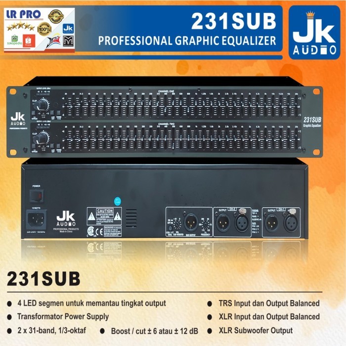 Equalizer 231 SUB Jk audio EQ 231SUB + Subwoofer