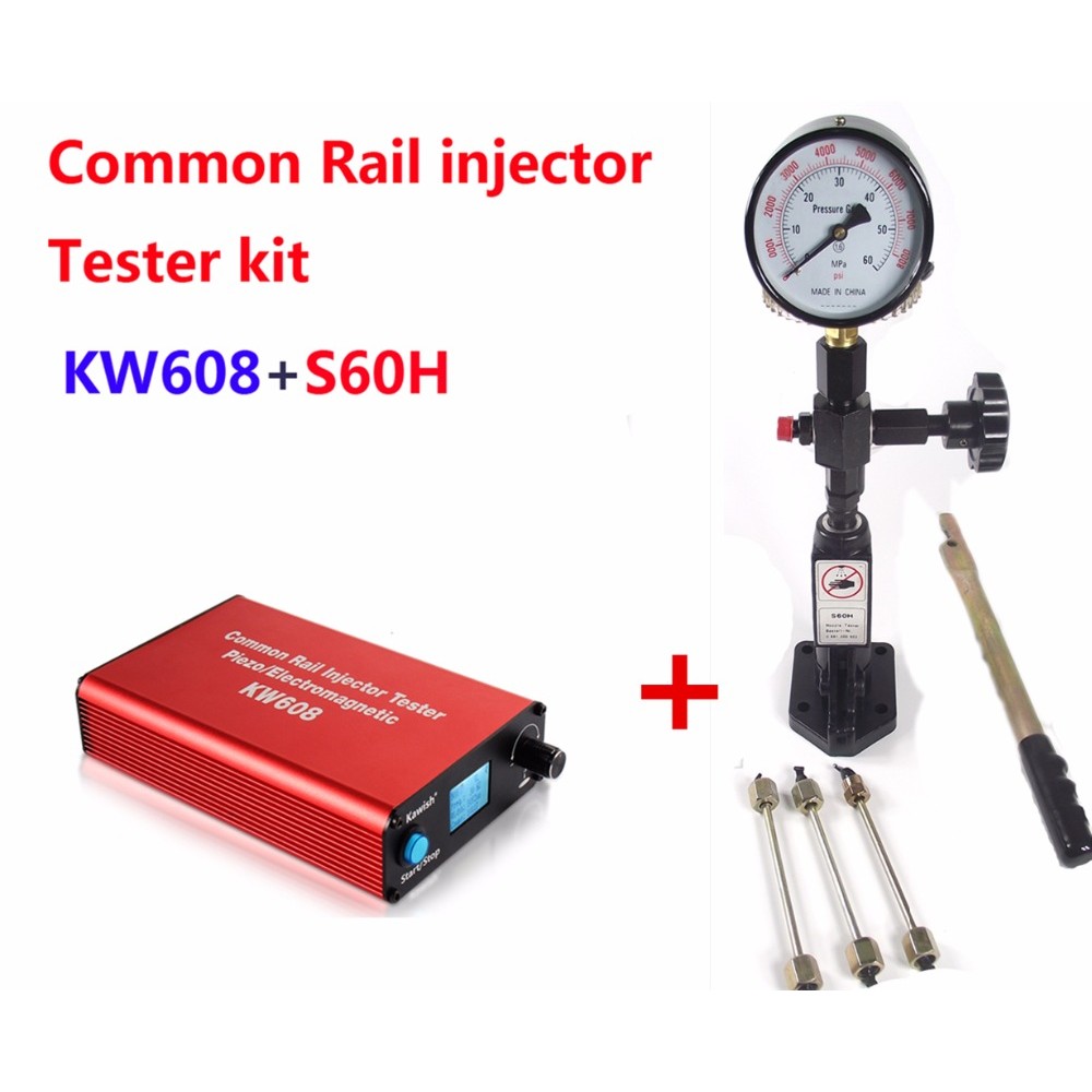 TUBS Free ship Common rail injector tester KW608 multifunction diesel USB Injector tester + S60H Com