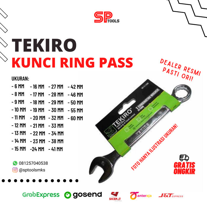 KUNCI RING PAS PASS TEKIRO 38MM 41MM 42MM 46MM 50MM 55MM 60MM