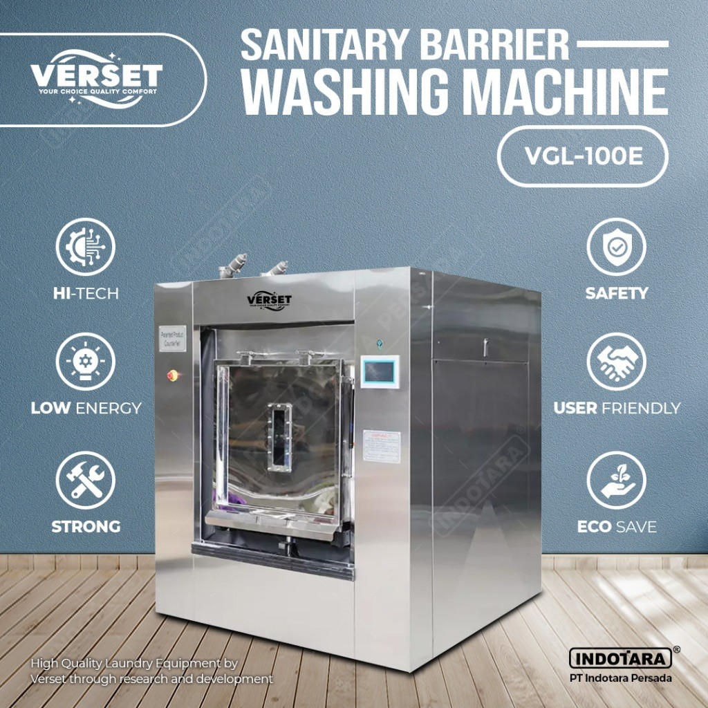 Sanitary Mesin Cuci Barrier Washer Extractor - Verset VGL-100E