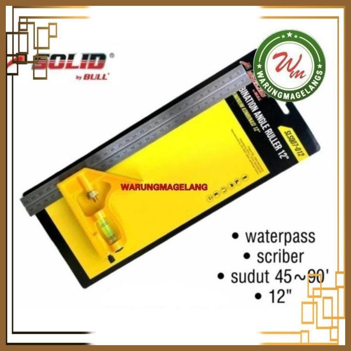 

[WMG] PENGGARIS SIKU TUKANG KOMBINASI SERBAGUNA KUNING 12 SOLID