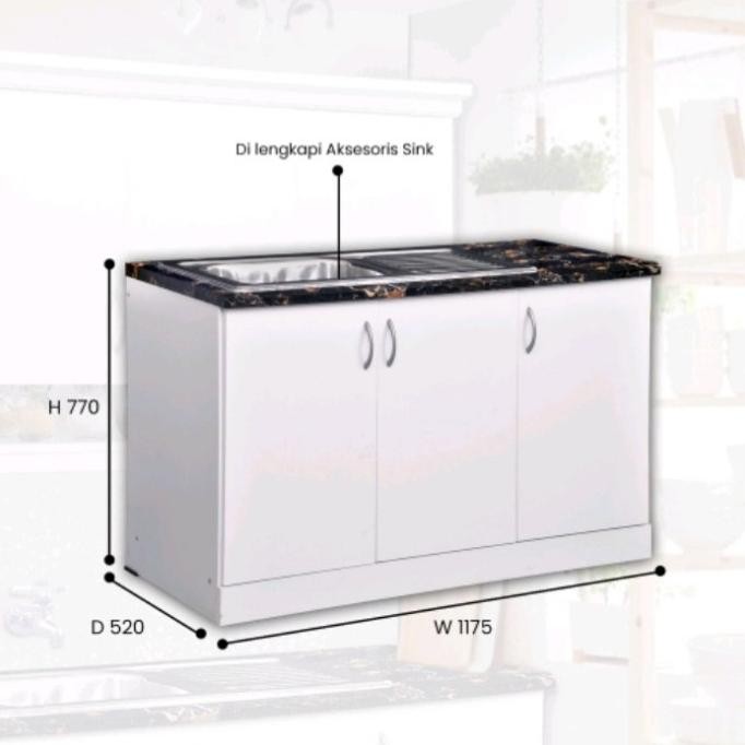 Kitchen Set SINK Putih Minimalis/ Kitchen Set Model Terbaru [terbaik]