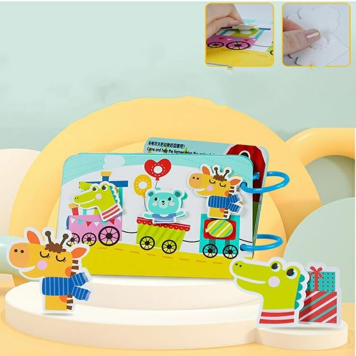 

Buku Edukasi Aktivitas Anak / Buku Sticker Velcro Anak / Buku Belajar Anak