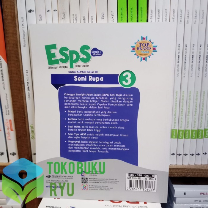 

Esps Seni Rupa Kelas 3 Sd Kurikulum Merdeka Erlangga