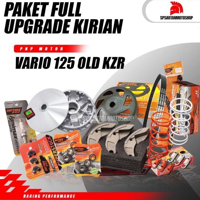 Ready  Paket Full Upgrade Cvt Vario 125 Old Bohlam Techno Kzr Paket Kirian Cvt Harian - Racing - Tou