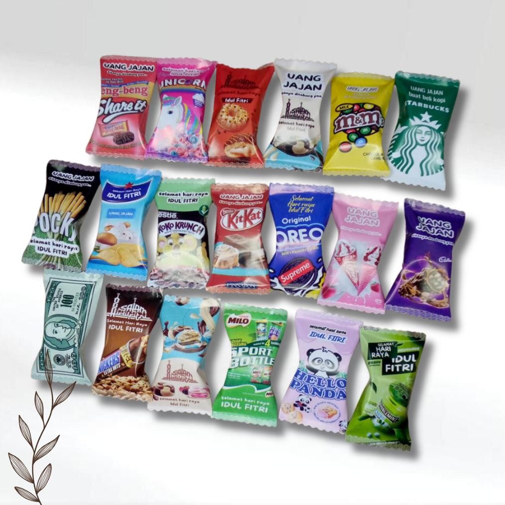 

TERLARIS 100PCS Amplop Viral Lebaran Idul Fitri Model Permen SIAP PAKAI THR Banyak Motif Dan Karakter ugi-113