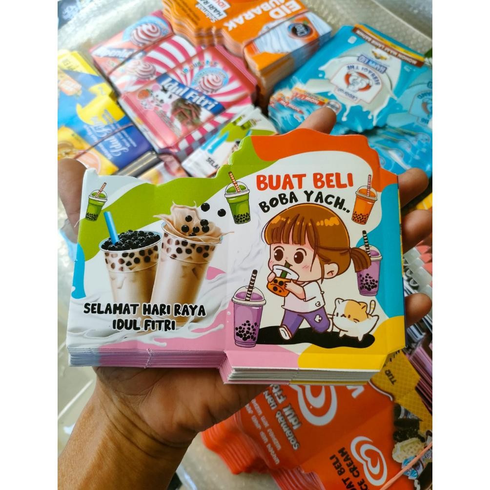 

ORIGINAL 1000 LEMBAR AMPLOP LEBARAN MEDIUM MOTIF SNACK. uk-75