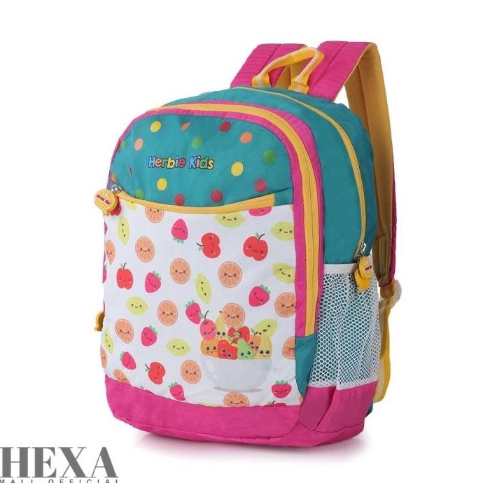 Tas Ransel Anak Perempuan Cewek motif Buah Sekolah TK SD Premium Ori