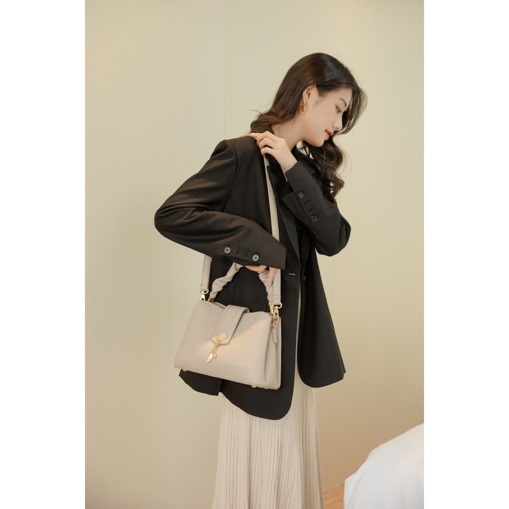 En-Ji Sassi Handbag - Latte