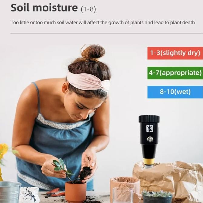 Lavios PH Meter Tanah Kelembaban / PH Soil Meter Tester VT-05 [terbaik]