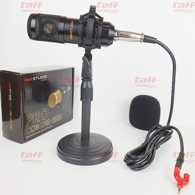 TAFFSTUDIO BM800 CONDENSER BM 800 MICROPHONE STAND MIC MEJA PODIUM