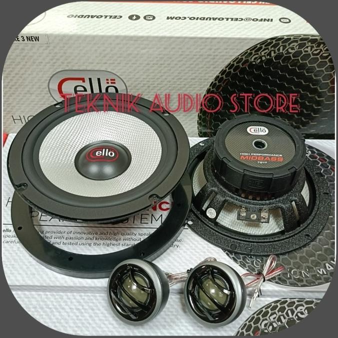 Speaker Midbass Cello TG 17 plus Dome Tweeter custom 50mm Terlaris