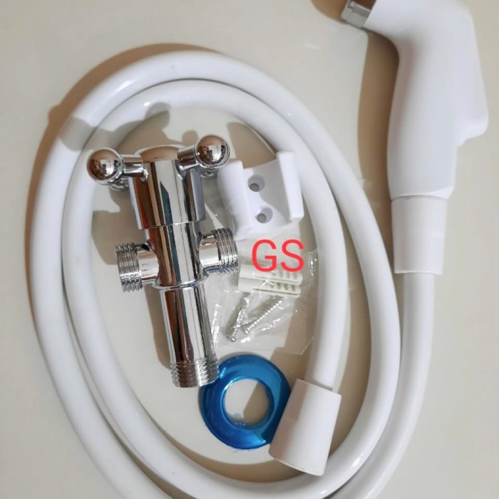 PAKET MURAH JET SHOWER TOILET CEBOK + STOP KERAN SHOWER T KAMAR MANDI