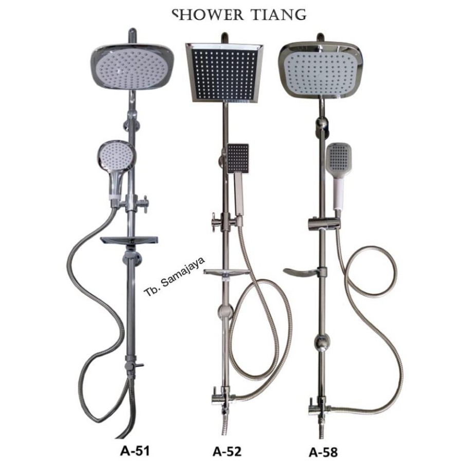 (TANPA KRAN) Shower Mandi set . Model bagus modern . SHOWER TIANG