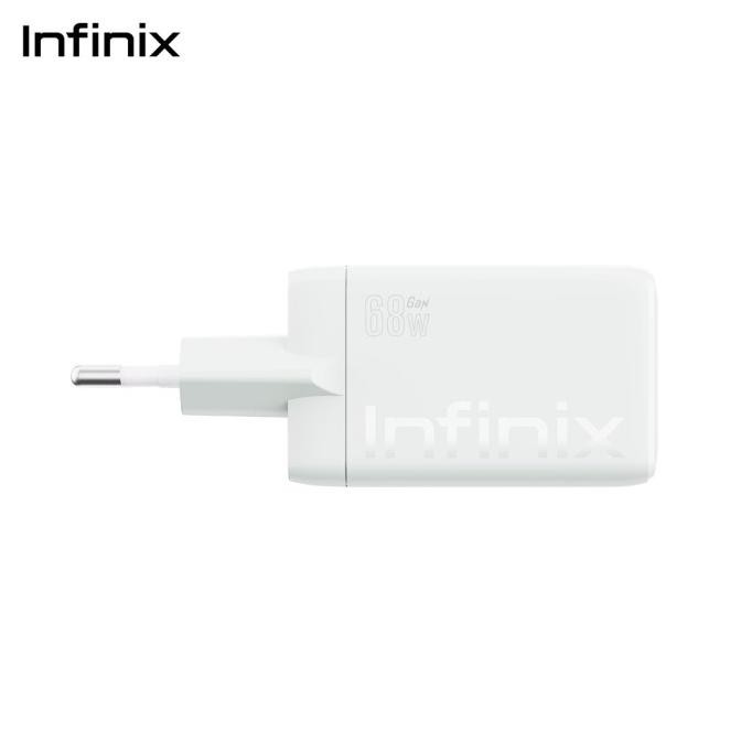 PROMO / Infinix Charger Kit XC07 - Gan 68W Charger - 2C1A - 100W Braided C to C Cable - Output 65W