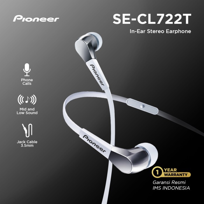 Pioneer Earphone Se-Cl722T