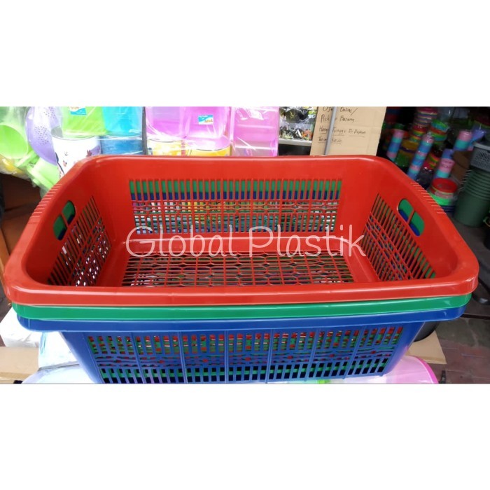 Keranjang Baju Pakaian Kotor Laundry Bag Plastik Kotak Bee Plast