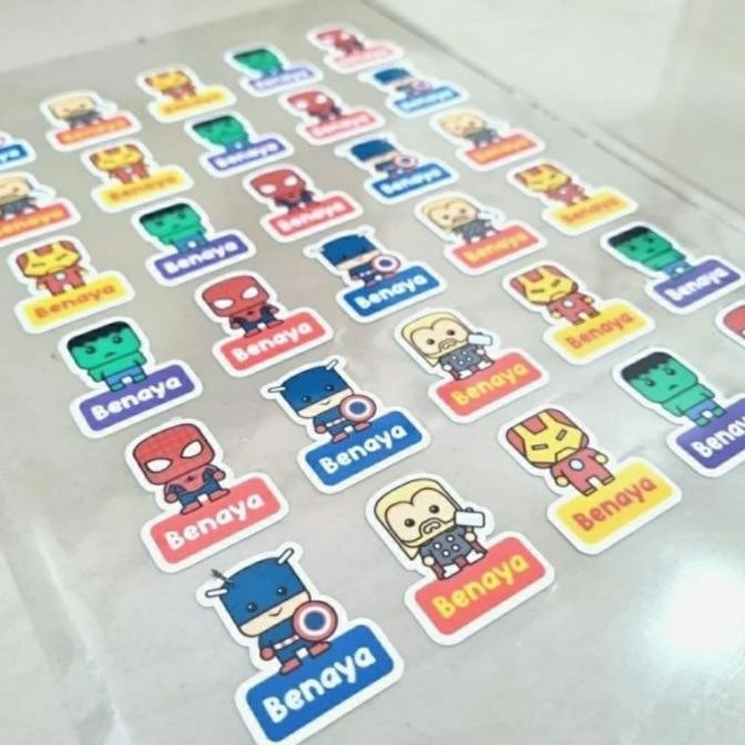 

STIKER LABEL NAMA ANAK LAKI SUPERHERO SPIDERMAN WATERPROOF