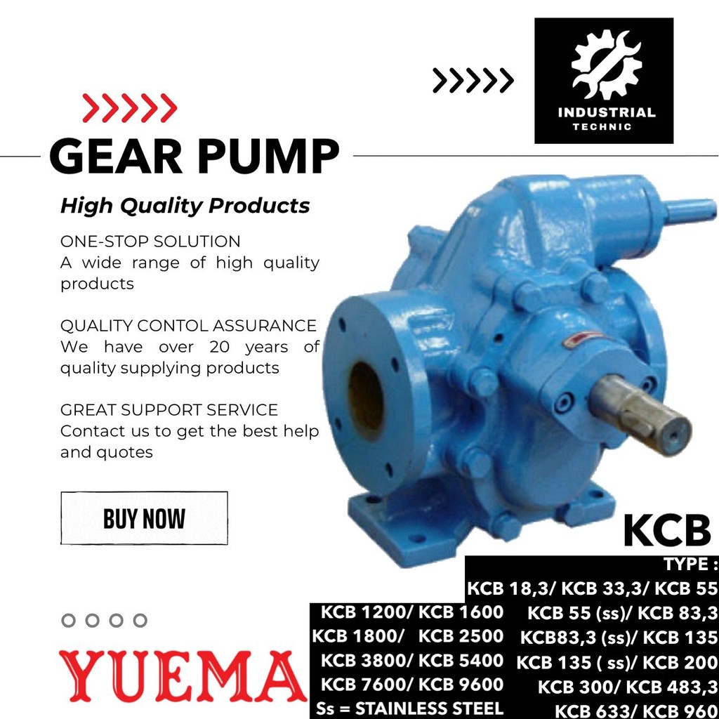 GEAR PUMP YUEMA KCB 3800 10" X 10" GLAND PACKING POMPA / GEARPUMP/ GEARPUMP OLI/ POMPA GEAR OLI/ POM