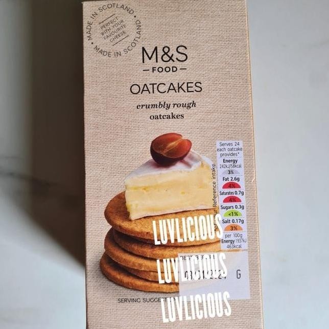 

New Stock !!! Baru M&S Mark Marks & And Spencer Crumbly Rough Oatcakes Oat Cakes Biscuit