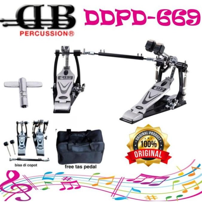 Double Pedal Drum Db Percusion DDPD-669 Double Pedal Double Chain Premium