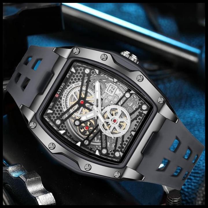 Terlaris Diskon Gastro Jam Tangan Pria Sport D30-2 Rubber Water Resistant 3 Atm Watches Waterproof G