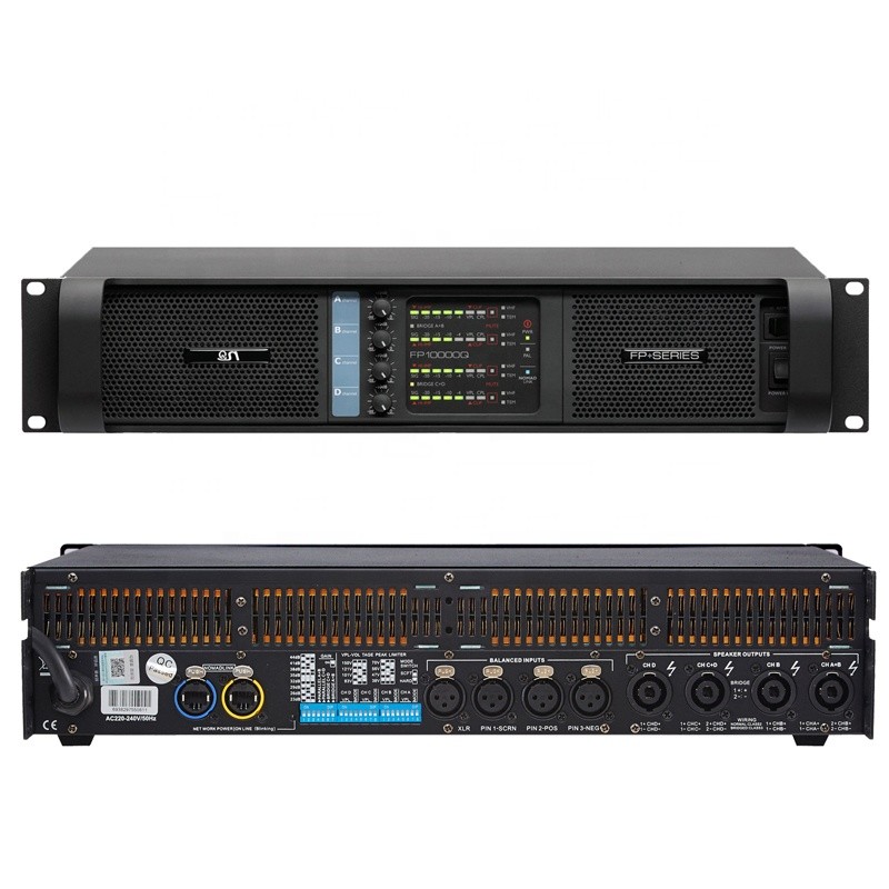 RIJO 1350W 4 channel stable class TD good sound quality professional power amplifier(FP10000Q)