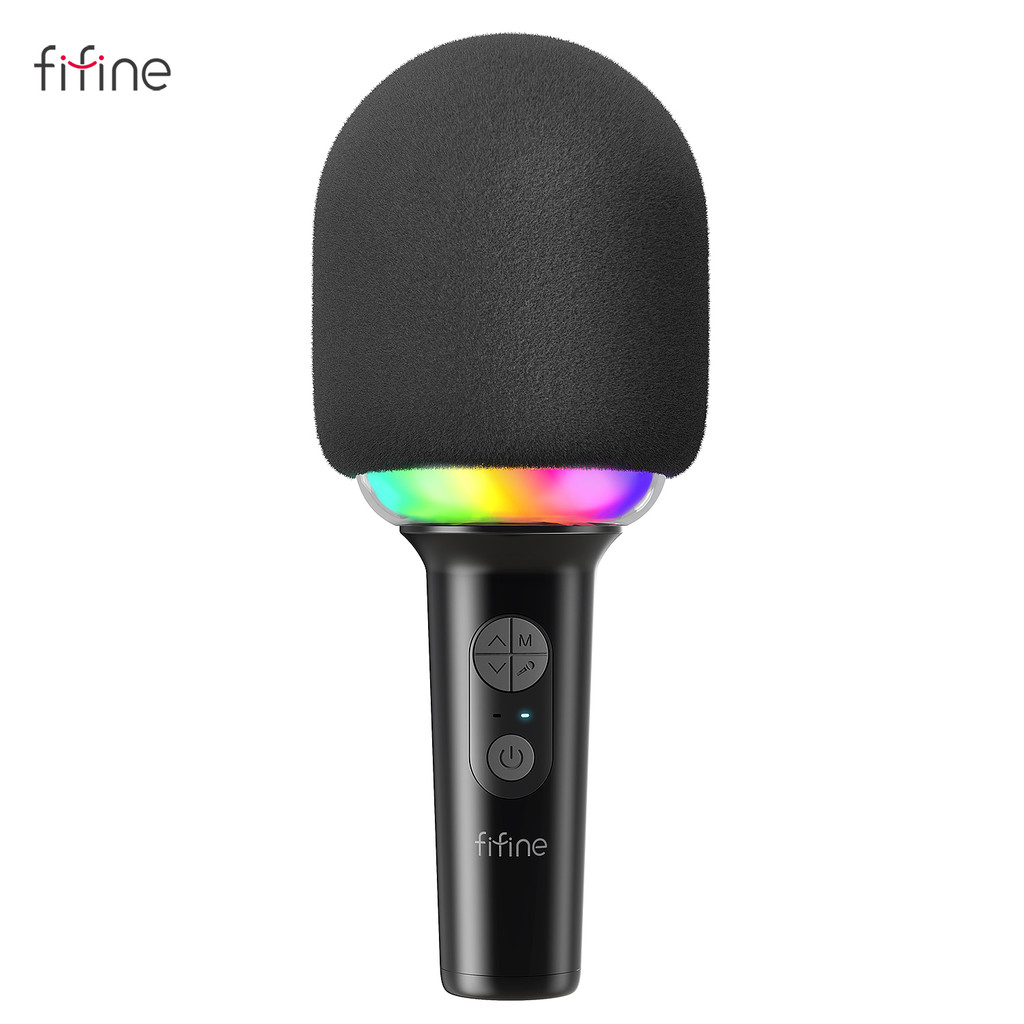 RIJO Wireless Bluetooth Karaoke Microphone,Handheld Mic for Kids Adults with Built-in Speaker,Singin