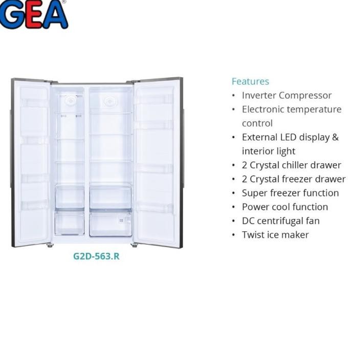 Sale Gea Kulkas Side By Side G2D-563 / G2D 563 / G2D563 Inox Jabodetabek