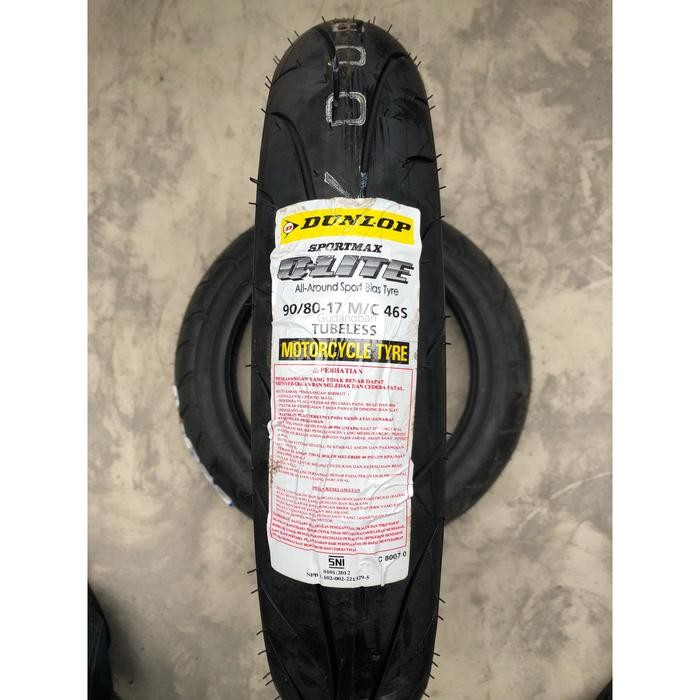Ready Dunlop Sportmax Qlite 90 80 17 Ban luar motor bebek Tubeless FREE PENTIL RING 17