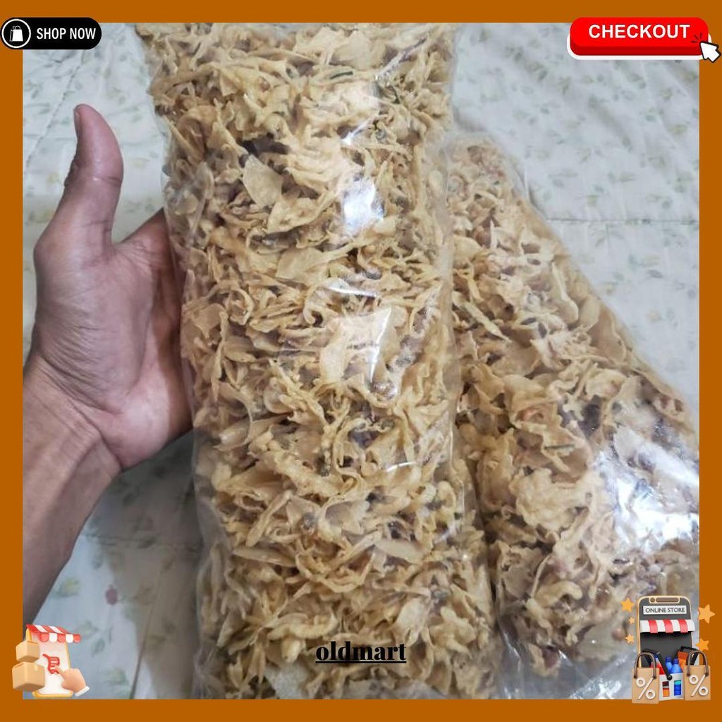 

Remukan Peyek Cemilan Makanan Ringan Kemasan Plastik 500Gram Siap Kirim