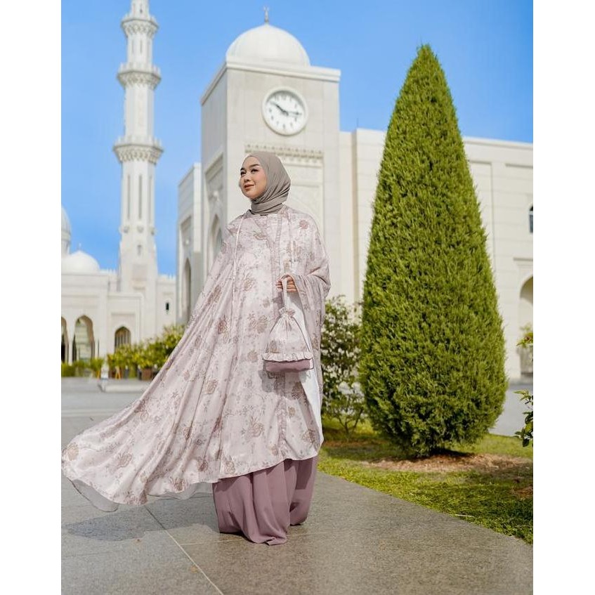 Miliki Najma Praying Set - 3 Warna | Zysku Xena | Mukena Print Premium Lebar JumboDenganPouch