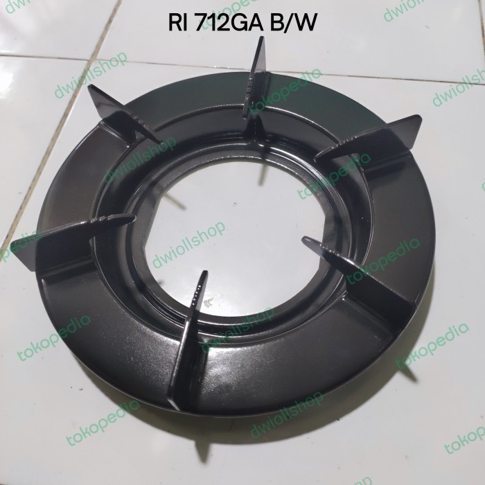 Tatakan kompor Rinnai RI 712GA W/B kaca