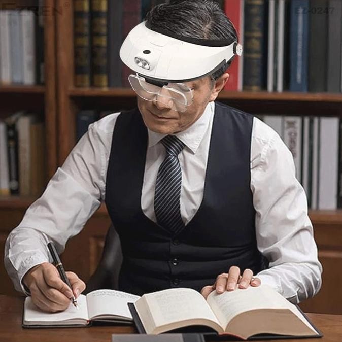 

EZREN MG81001 LED HEADBAND MAGNIFIER LENSA KACA PEMBESAR TOPI
