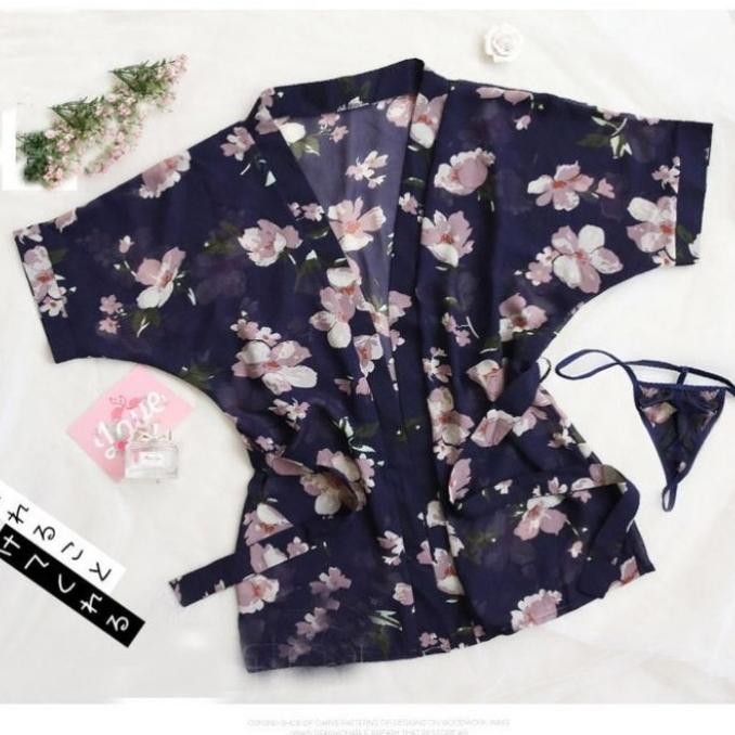 

Kimono Wanita Lingerie Seksi Transparan Import-Kimono Chiffon Murah Original