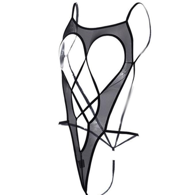 

L1203 Lingerie Baju Tidur Haram Teddy Bikini Micro Open Cup Sexy Seksi Original