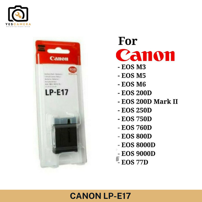 Baterai Canon LP E17 Batrai Canon LP E17 For Kamera Canon EOS M3 750D