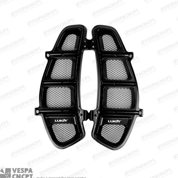 Grill Glove Box Air Inlet Cnc Luigy Black Vespa Gts Gtv Gtl 3v Iget