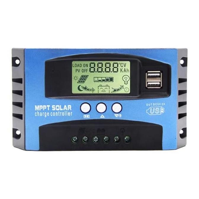 COD Solar Charger Controller MPPT 50A 12V 24V Panel Surya Solar Charger Controller LCD Display Terla